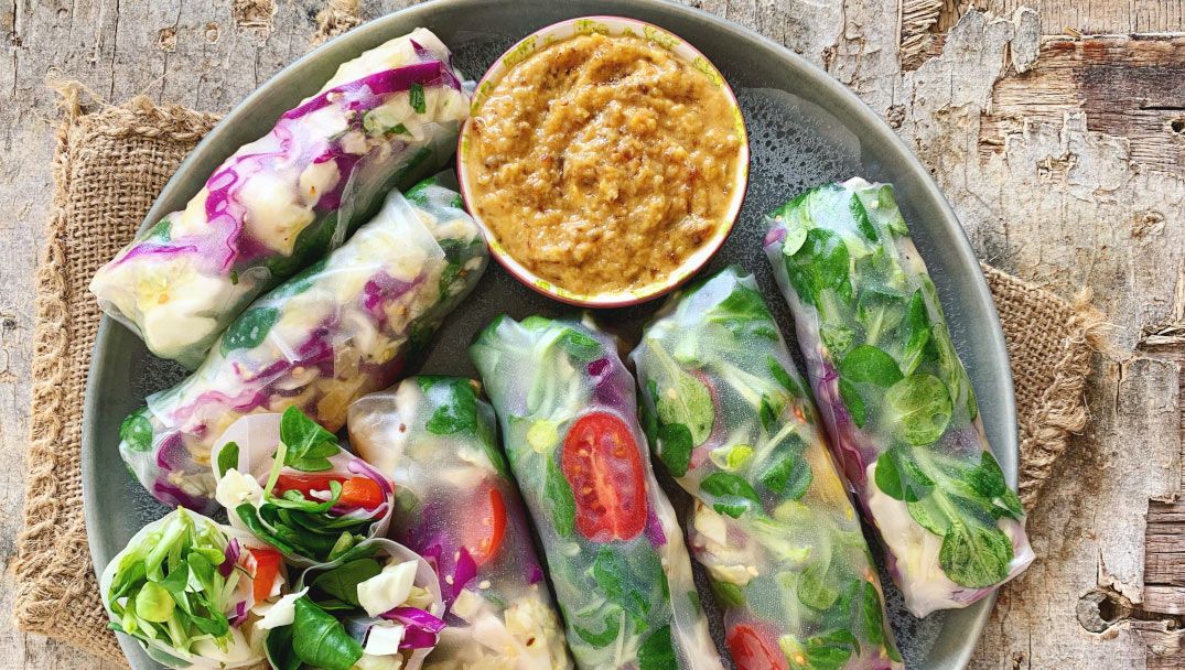 Φρέσκα Spring Rolls Λαχανικών